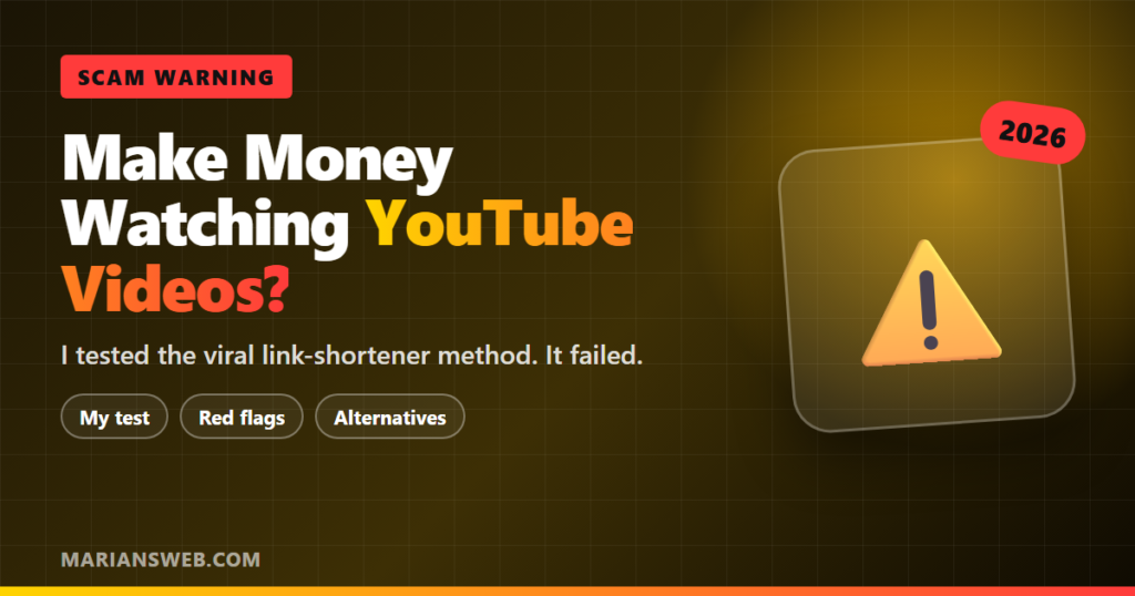 Make Money Watching YouTube Videos? My Test (Scam)