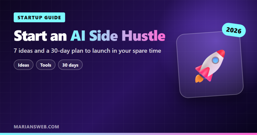 AI Side Hustle Startup Guide: 7 Ideas + 30-Day Plan