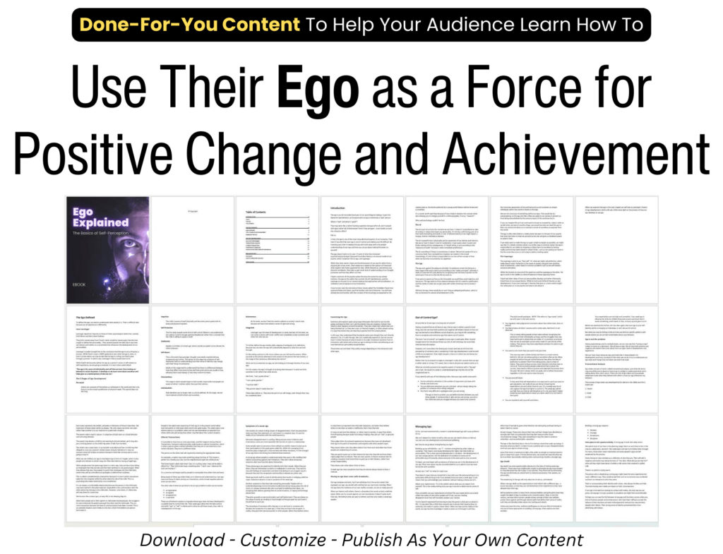 Discover the Secret to Mastering Your Mind: Download “The Ego Explained” PLR for FREE!