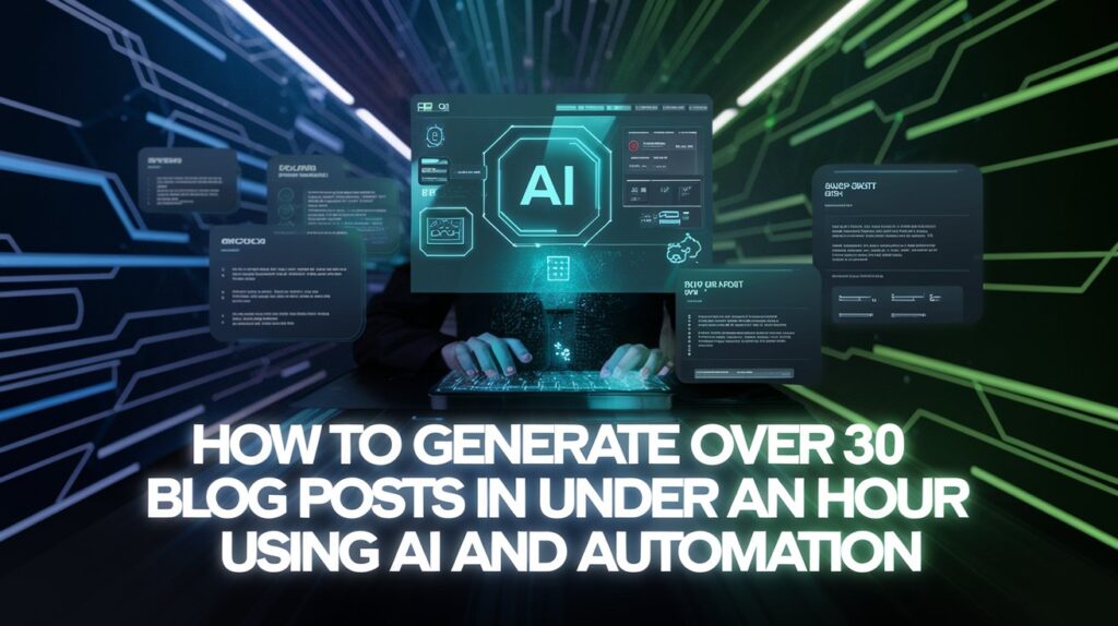 How to Generate Over 30 Blog Posts in Under an Hour Using AI and Automation