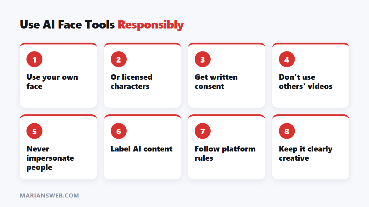How to use AI face tools like FaceForm responsibly