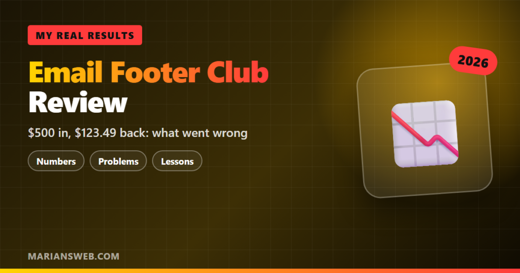 Email Footer Club Review: My $500 Results (Net Loss)
