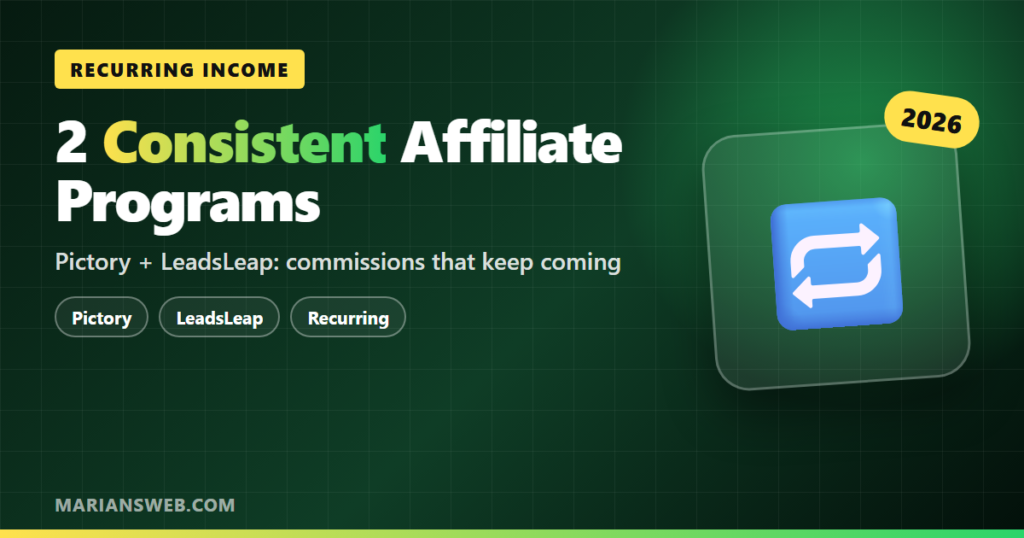 2 Consistent Affiliate Programs With Recurring Income
