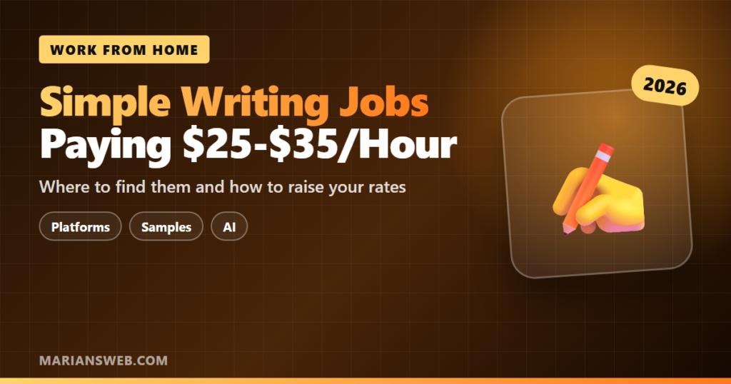 Simple Writing Jobs From Home That Pay $25-$35/Hour