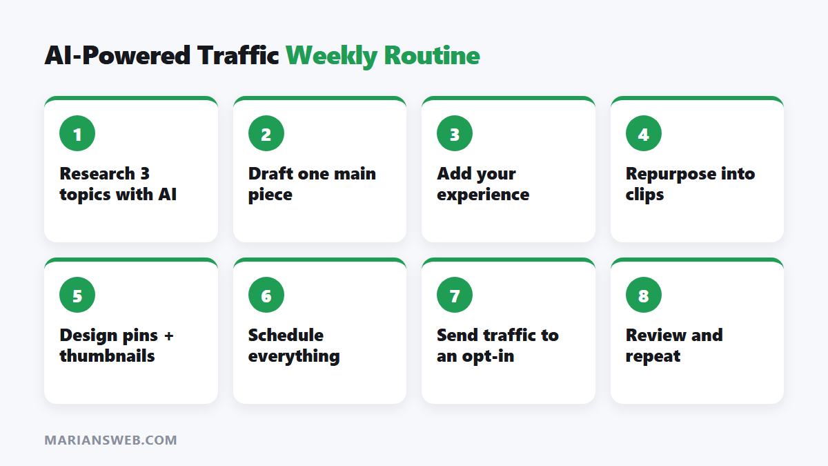 AI-powered traffic weekly routine