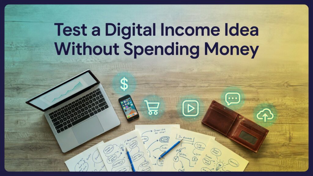 Test a Digital Income Idea Without Spending Money